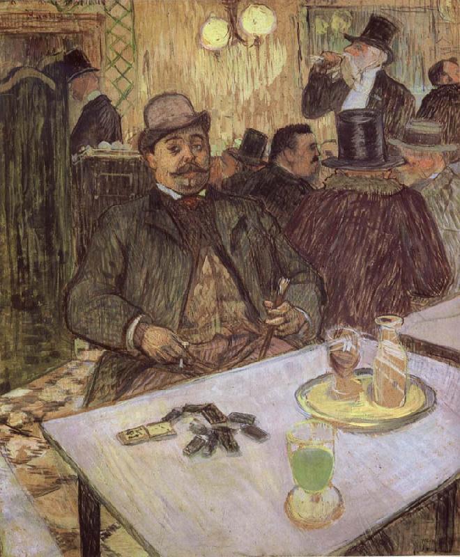 unknow artist Lautrec-s Monsieur Boileau at the Cafe oil painting image
